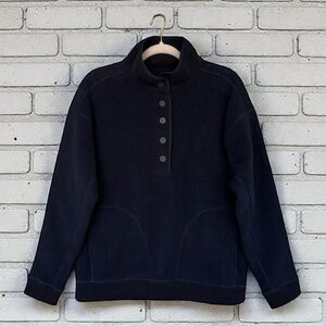 Dudley Stephens Palomino Pullover Navy Blue Sherpa Fleece Small